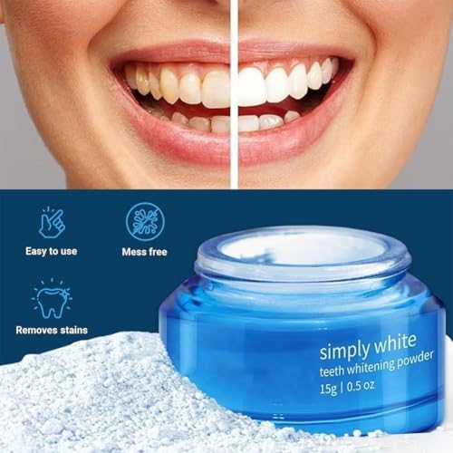 Magic Teeth Whitening Deluxe Powder, Stain Removal, Mint Flavor