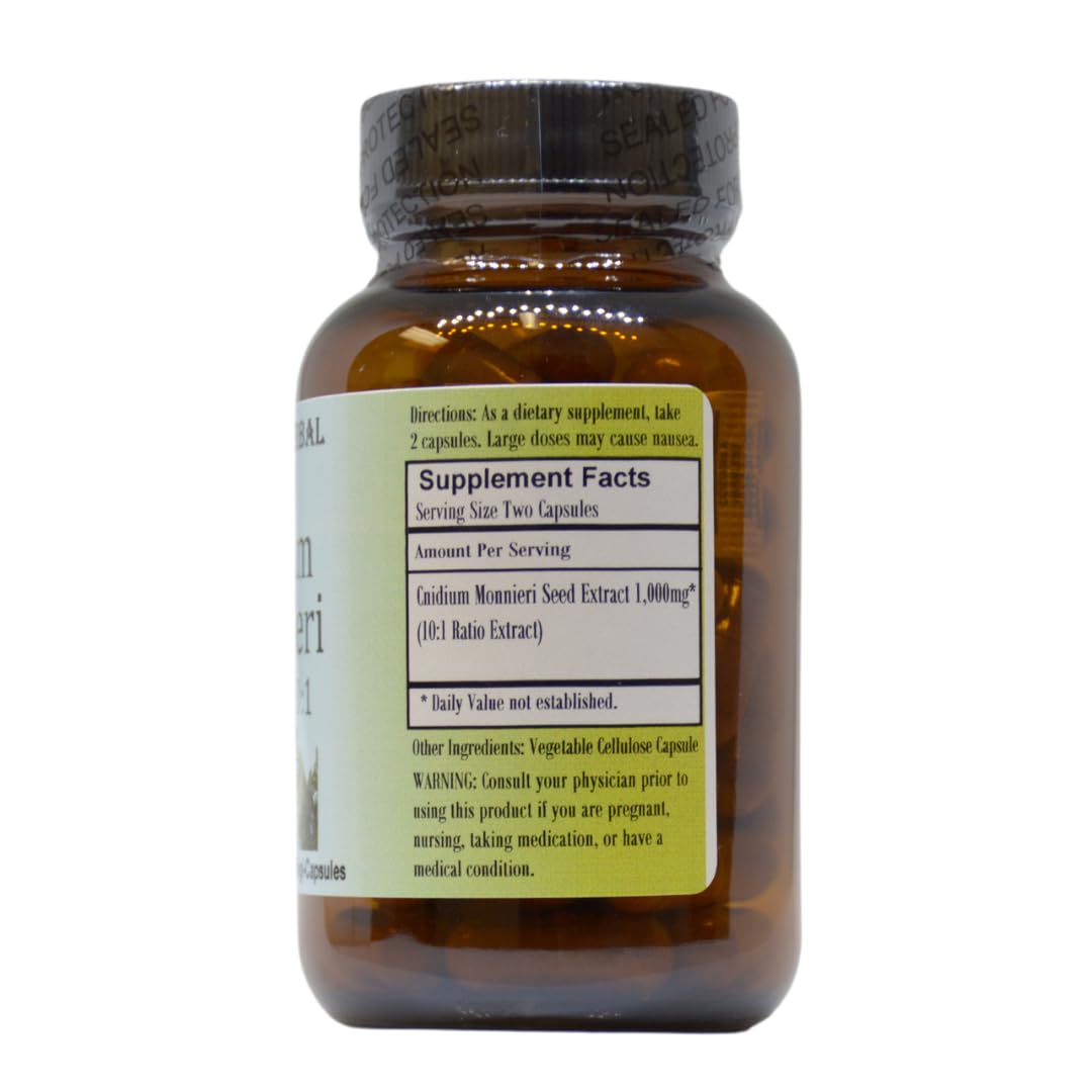 Barlowe's Herbal Elixirs Cnidium Monnieri Supplement | 10:1 Extract | 500mg Per Capsule | 60 Vegan Capsules | Stearate-Free, Gluten-Free, Pure Formula in Glass Bottles