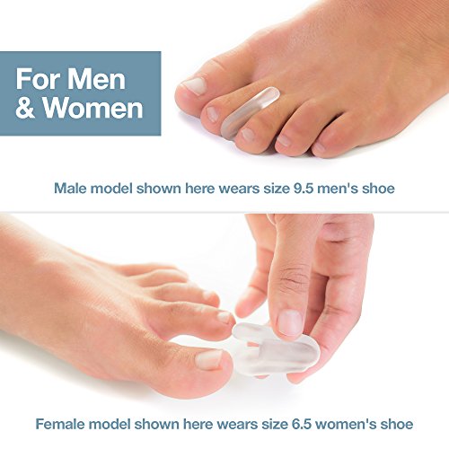 ZenToes Toe Separators for Bunion Pain Relief Set of 6 Flared Gel Straighteners Align Toes and Prevent Corns and Blisters (Small)