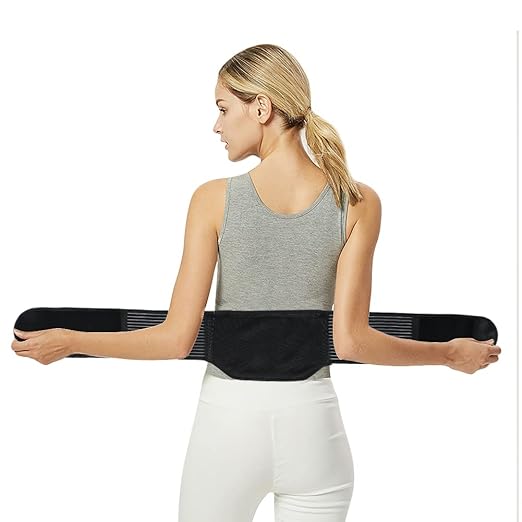Heating Lower Back Brace Cordless Back Support Belt for Pain Relief Heated Waist Belt Wrap with Heating Pad Adjustable Lumbar Support for Men Women Waist Protection Herniated Disc Scoliosis Sciatica