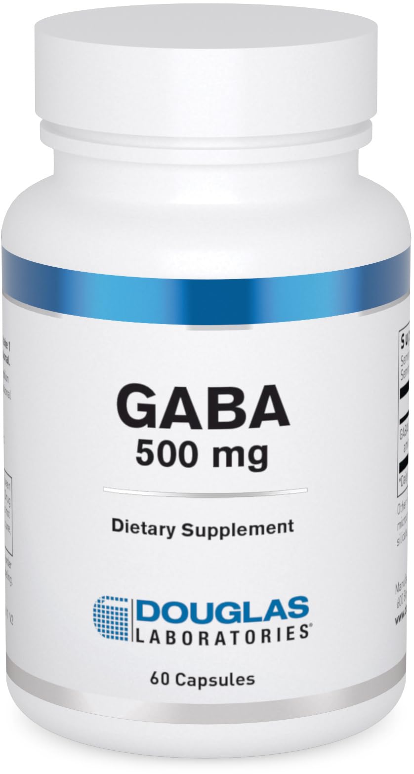 Douglas Laboratories GABA 500 mg. | Amino Acid Support for Brain Neurotransmitters, Sleep Cycles, and Body Temperature | 60 Capsules