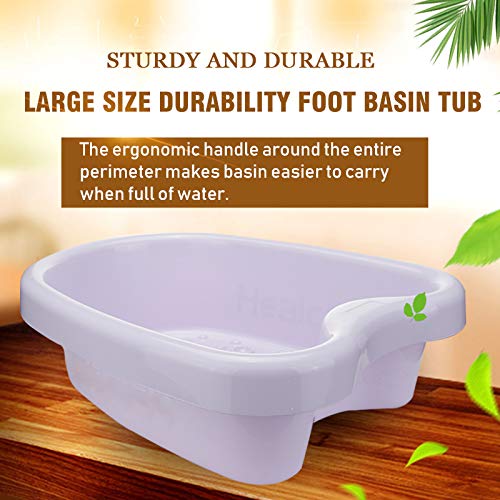 Professional Ionic Foot Bath Basin Tub Perfect for Birthday for All Detox Foot Soak Machines Heavy Duty Tub,Feet Massage Tube for Soak, or Detox,with 100 Pcs Disposable Plastic Liners