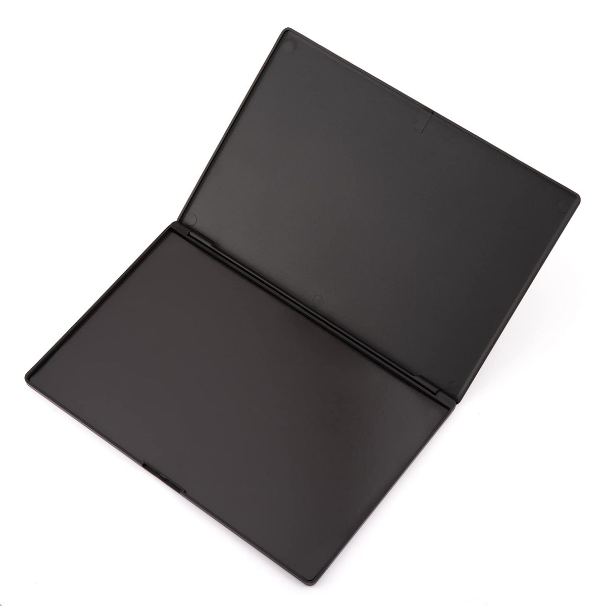 Large Empty Magnetic Plastic Eyeshadow Makeup Palette with 15Pcs Adhesive Empty Palette Metal Stickers for Eyeshadow Lipstick Blush Powder