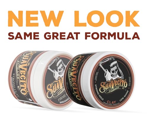 Suavecito Pomade Firme Clay - Strong Hold Hair Clay For Men - Low Shine Matte Hair Clay Pomade For Natural Texture Hairstyles