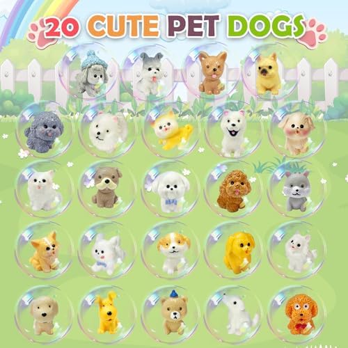 Bath Bombs for Kids with Surprise Inside, 20 Pack Kids Bath Bombs with Puppy Toys Pretend Playset, Safe Handmade Bubble Bath Fizzies Ball Gift Set for Girls Boys Birthday Christmas