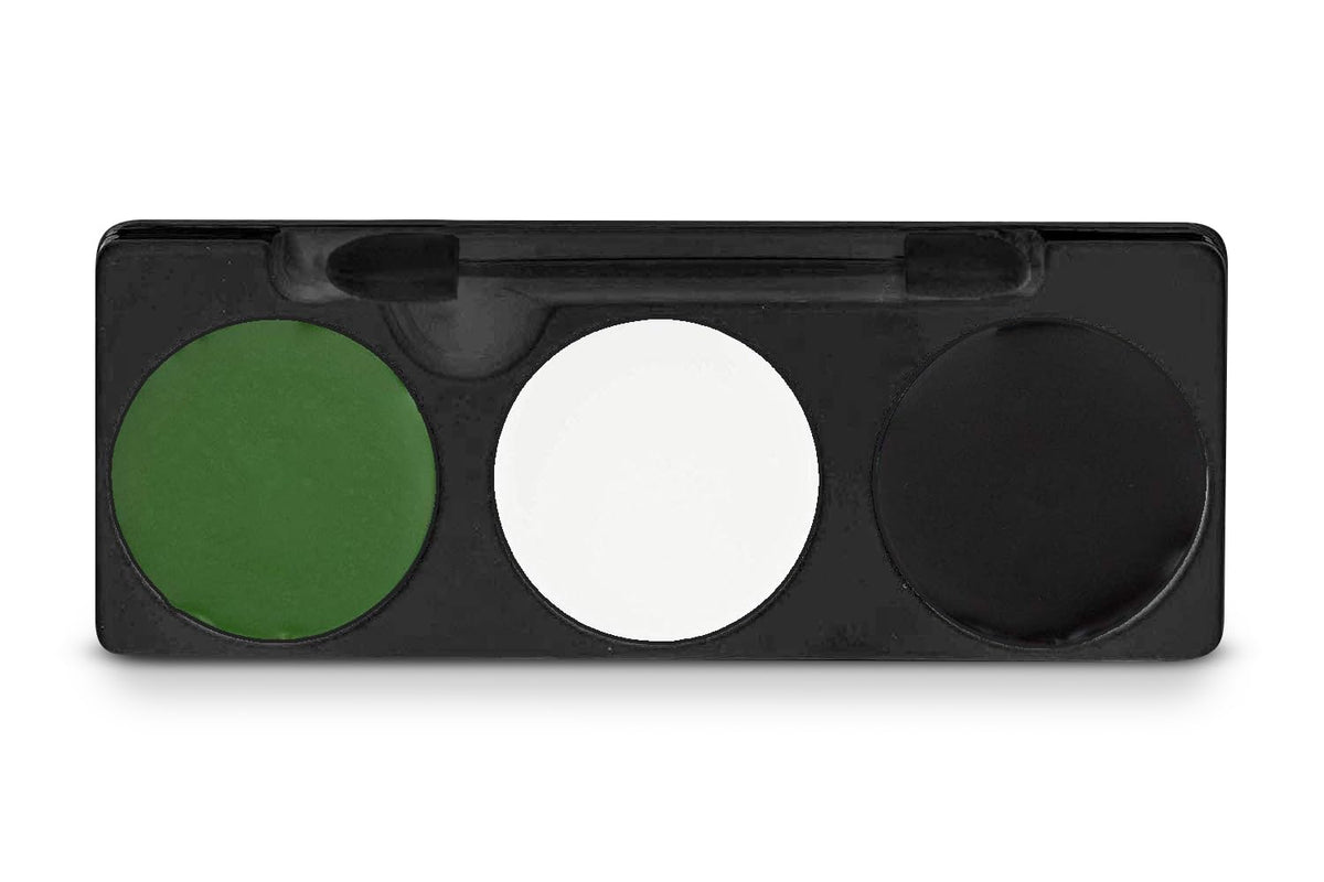 Mehron Makeup Tri-Color Character Makeup Palette | Halloween, Special Effects and Theater Cream Makeup FX Palette | Face Paint Makeup .7 oz (20 g) (Monster)