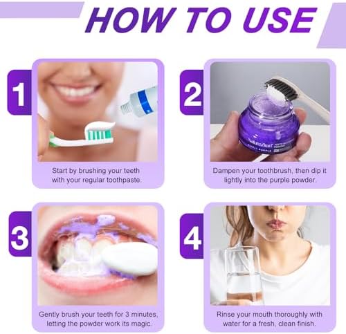 Teeth Whitening Powder - Teeth Whitening - Removes Stains - No Sensitivity - Enamel-Safe Toothpaste Power - Breath Freshener - for Coffee, Tea and Tobacco Stains 15g