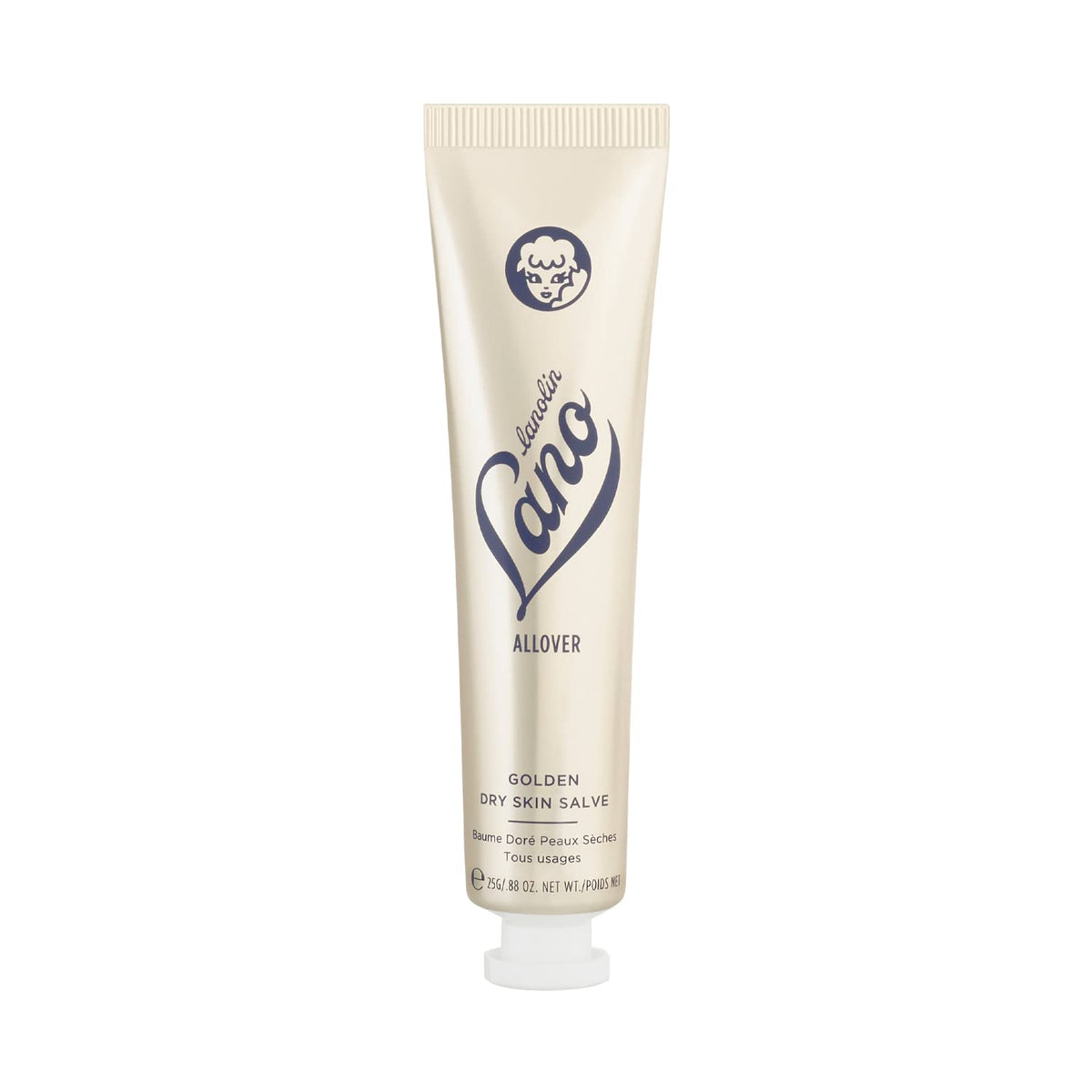 Lanolips Golden Dry Skin Salve - Lanolin Oil Healing Ointment with Vitamin E & Manuka Honey - Body Moisturizer for Dry Skin - Relief for Dry Hands & Cracked Lips - Dermatologist Tested (25g)