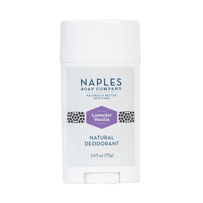 Naples Soap Company Naturally Better Skin Care Lavender Vanilla Deodorant Stick for Women and Men - 2.65oz