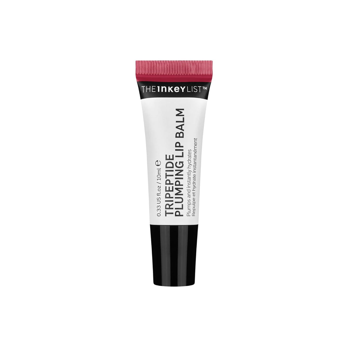 The INKEY List Tripeptide Plumping Lip Balm 10ml, Clinically Proven Plumping Tinted Lip Care, Hydrates Dry Cracked Lips, Vegan & Cruelty Free, Pink Tint
