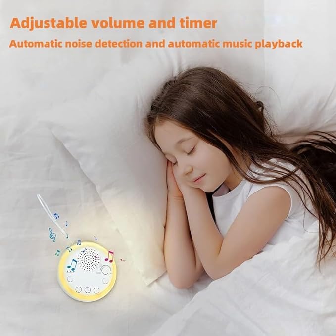 Sound Machine Easysleep White Noise Machine with 16 Soothing Sounds and Night Light, with 3 Sleep Timer,Portable and Powered by USB for Sleeping Relaxation