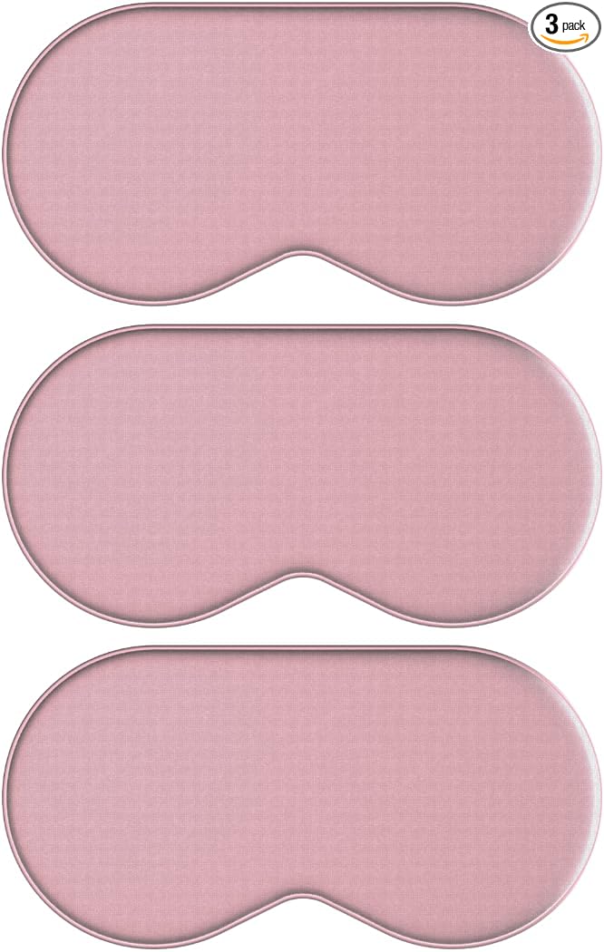 SMUG Satin Sleep Mask (3 Pack) Deep Dream Sleep Aid Eye Mask for Women & Men for Sleeping, Travel, Night Shift - Soft on Skin & Reduce Dark Circles - Eye Cover to Block Out Light - Satin Pink