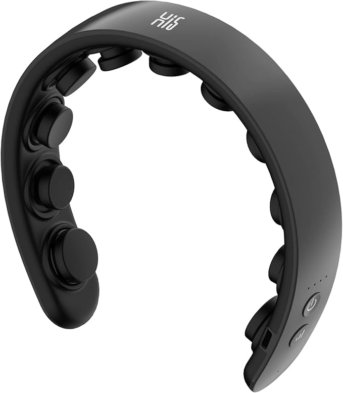 Master Massage H1 Fashion Hairband Head Massager Standard- Slim & Lightweight, 11 Vibrating Heads, 5 Modes, 3 Intensities from Gentle Fingers to Acupressure- Black