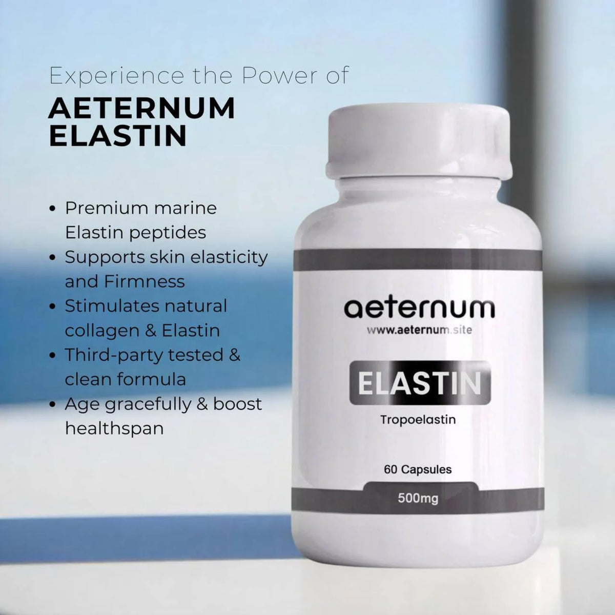aeternum Elastin - 500mg Capsules - 60 Capsules