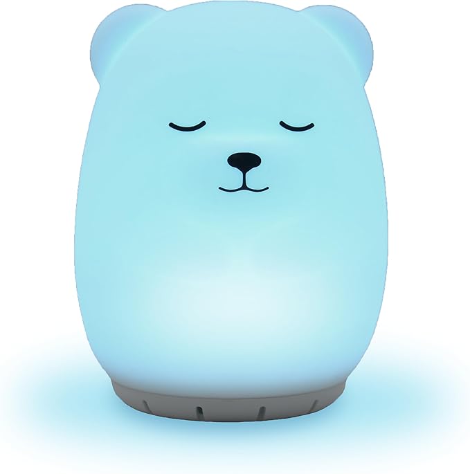Mindfulness 'Breathing Bear' | 4-7-8 Guided Visual Meditation Breathing Light | 3 in 1 Device with Night Light & Noise Machine for ADHD Anxiety Stress Relief Sleep - Gift Kid Adult Women Men (Bear)