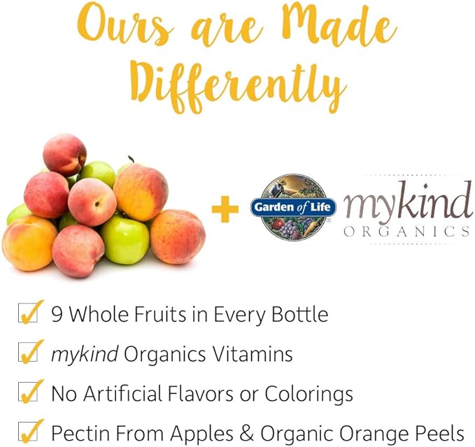 Garden of Life Organics Kids 120 Fruit Gummy Vitamins and Organics Vitamin C Spray for Kids & Adults, 2 fl oz