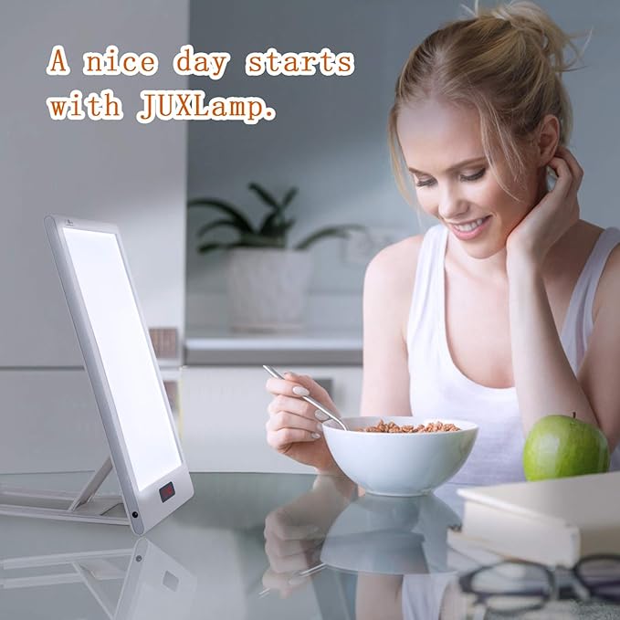 Light Therapy lamp 12000 lux Bright Light Alarm Clock to Wake up Happy Sun Sunrise Light Dawn Simulator with Vibration Detection and Snooze Function APP Control