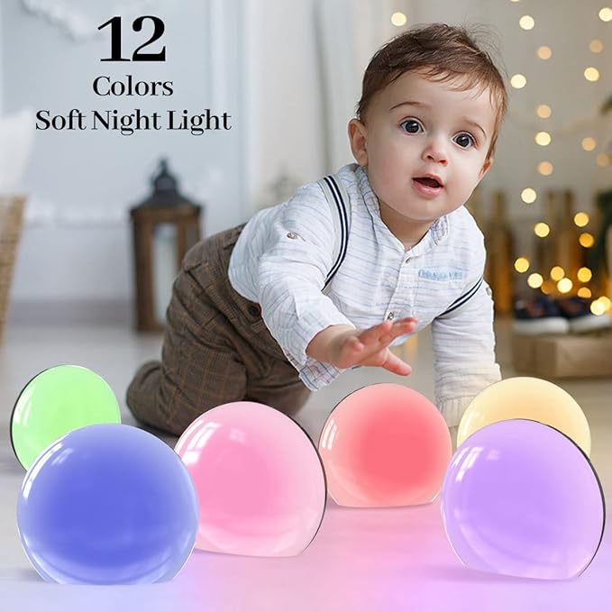 Meditation White Noise Sound Machine with 30 Soothing Sounds 12 Colors Night Light 10 Brightness Levels 32-Level Volume Control 4 Timers and Memory Function Sleep Machine for Baby Kids Adults (Black)