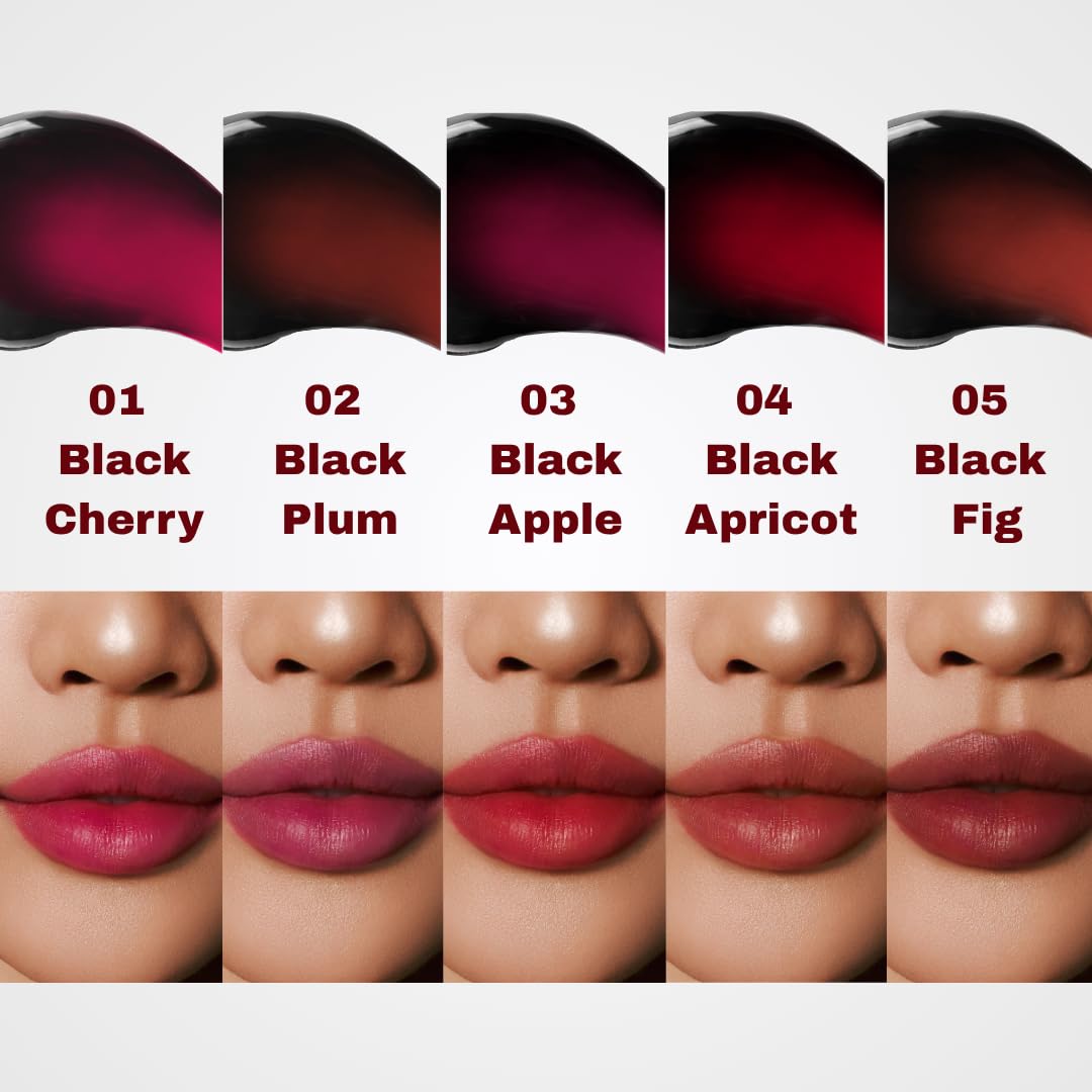 MILKTOUCH [Summer-proof Lip Combo] Black Peel Off Lip Tattoo #03 Black Apple + Collagen Lip Balm #VanillaCake