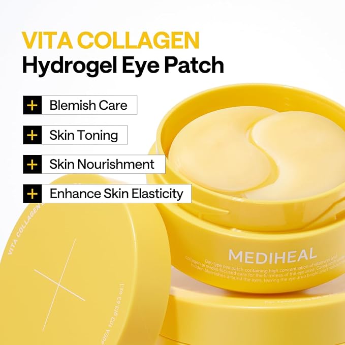 Mediheal Vita Glow Set – Vitamin C Brightening Serum & Eye Patches for Radiant Skin, Dark Circles & Dullness