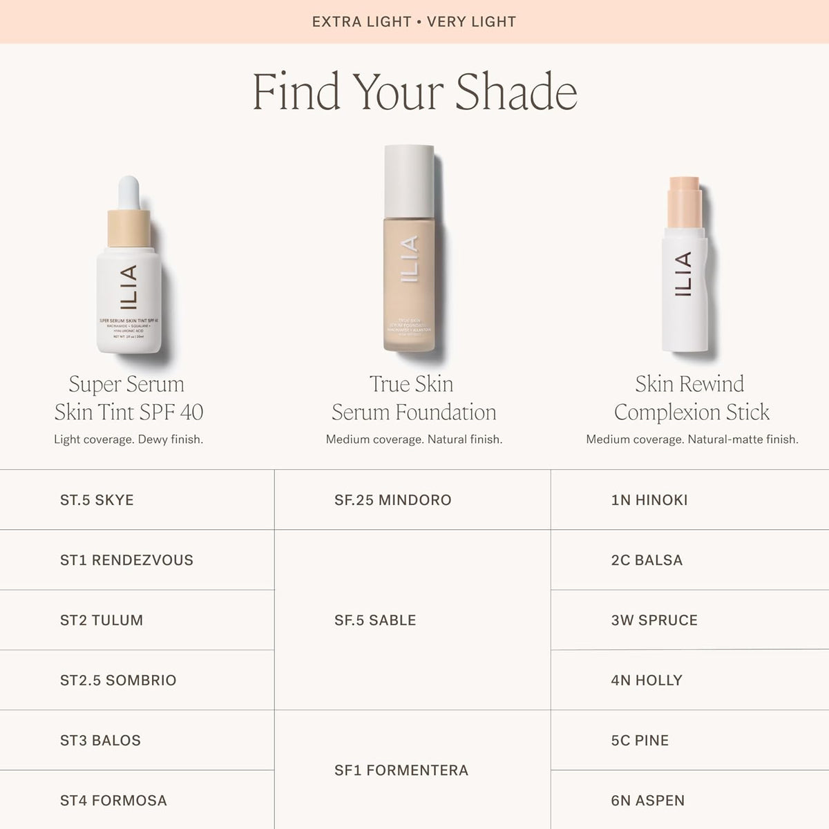 ILIA - Skin Rewind Complexion Stick - Foundation + Concealer + Skincare | Non-Toxic, Vegan, Cruelty-Free, Clean Makeup (6N - Aspen, 0.35 oz | 10 g)
