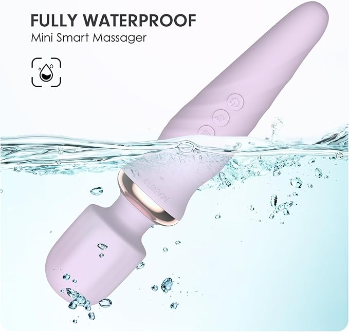 Portable Electric Travel Massager, Handheld Rechargeable Neck and Shoulder Muscle Home Massage Tool (Purple)