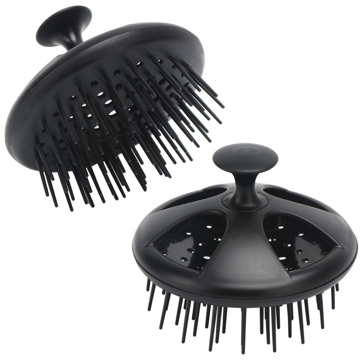 Segbeauty Dandruff Brushes, 2pcs 0.8 inches Long Hard Bristle Scalp Massage Brushes for Thick or Thin 2c to 3b Curly Hair, Shower Comb for Deep Cleaning Beard Pet Grooming Hair Care for Women Men