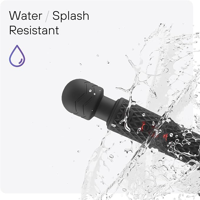 Handheld Cordless Personal Wand Massager – Waterproof, USB Rechargeable, 20 Vibration Patterns, 8 Speeds, Memory Feature, Skin-Soft Silicone for Ultimate Relaxation Tool