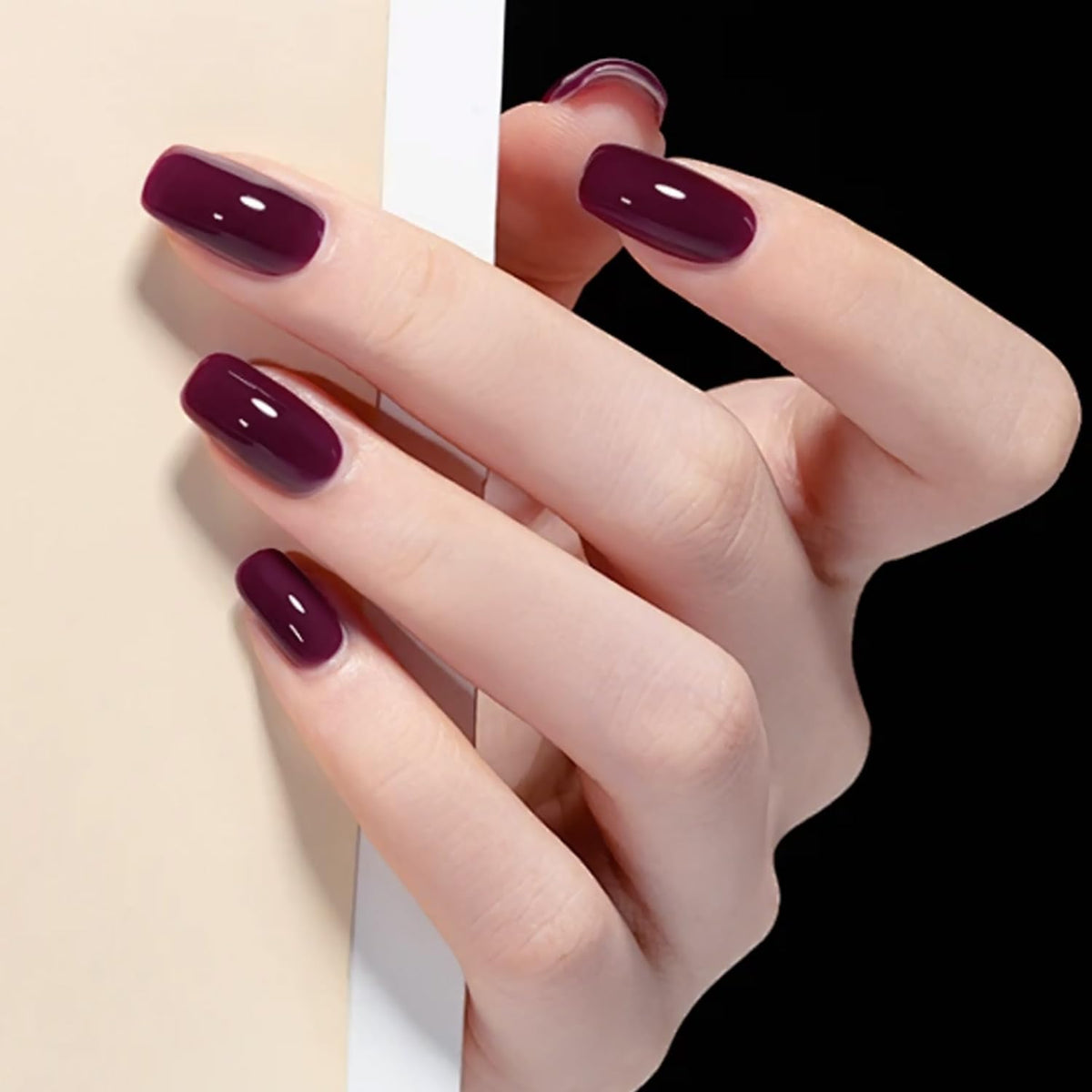 Major Dijit Quick Dry Nail Polish Wine Red Summer Nail Lacquer for Nail Art Regular Nail Polish 0.41 fl oz.