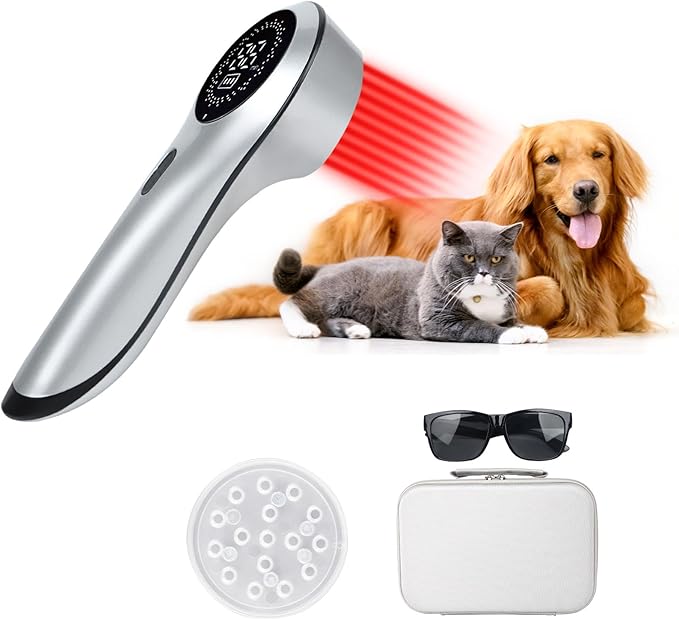 Red Light Therapy for Body/Dogs, 13 pcs 670 nm and 3 pcs 828 nm, Near Infrared Light Therapy Wand Home Office Use, Shoulder Neck Knee Feet Back Leg Muscle Pain Relief