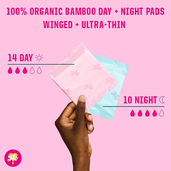 FLO Bamboo Mega Combo Pad Pack (14 Day, 10 Night) - SIOC