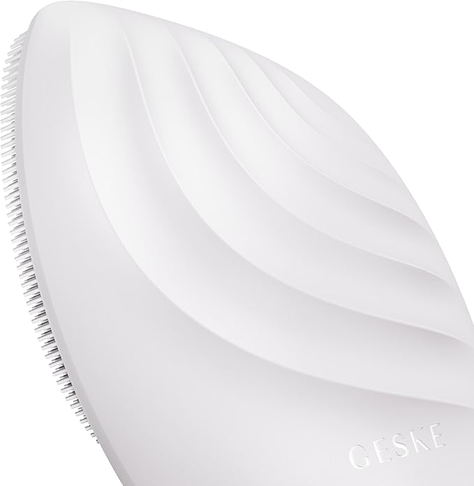 SmartAppGuided™ Sonic Facial Brush 5 in 1 | Vibrating Electric Facial Cleansing Brush | Soft Silicone Brush | Professional Facial Cleanser | Skin Cleanser & Exfoliator | Face Massager