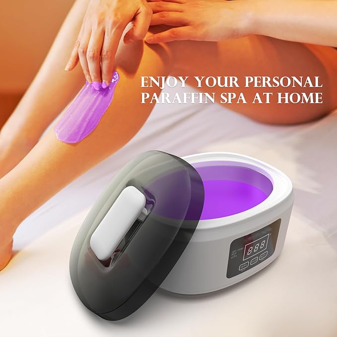Paraffin Wax Machine For Hands And Feet - Paraffin Wax Heater Moisturizing Set Automatic Timing Heat Preservation Paraffin Wax Machine For Hand Wax, Suitable For Arthritis, Dry Skin Repair(White)