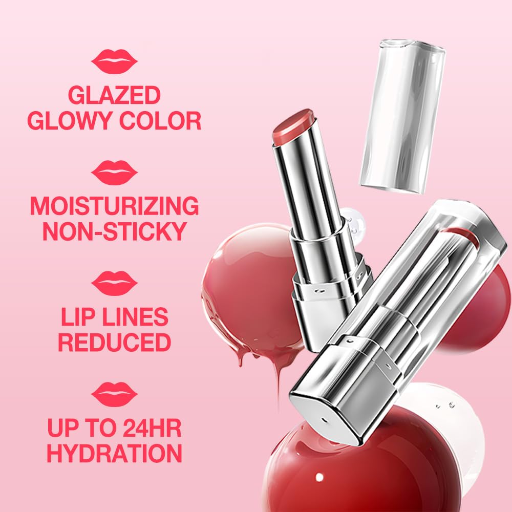 1Pcs Tinted Lip Balm Moisturizing Lipstick – Warm Orange Brown Sheer Hydrating Lip Color for Dry Lips – Nourishing Lip Balm for All Women with a Subtle Natural Scent (S03 Autumn)