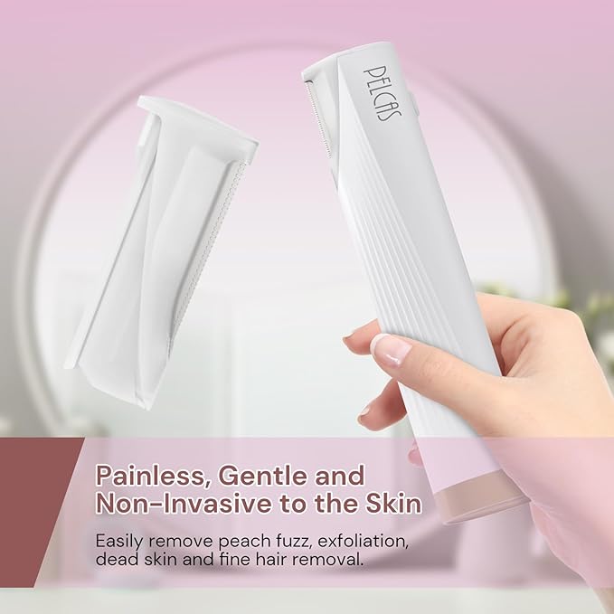 PELCAS Dermaplaning Blade Replacement Set, 8 PCS Dermaplaning Razors for Women Facial Peach Fuzz & Hair Removal System SPA at Home Only Fit with PELCAS Dermaplaning Tool BV18-712 -Device Not Included