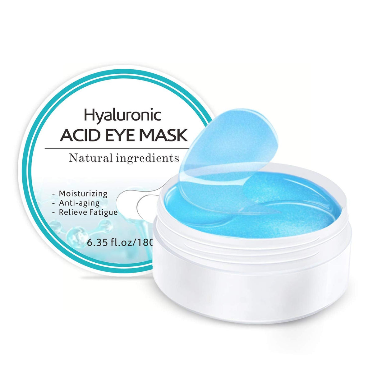 Under Eye Patches, Hyaluronic Acid Eye Mask Moisturizing, 60PCS Gel Eye Masks Pads With Collagen Eye Treatment for Reducing Dark Circles, Wrinkles Anti-Aging, Fine Lines Eye Bags Puffiness Women Men