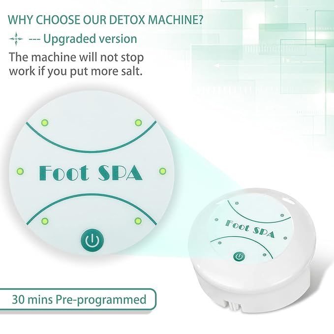 Foot Detox Machine, Portable Ionic Foot Bath Detox Machine, Ion Foot Spa Cleanser for Home Travelling USE with 10 Liners