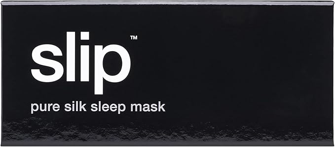 slip Pure Silk Sleep Mask - Black | 100% Mulberry Silk, Ultra Soft & Comfortable, Blocks Light for Restful Sleep | Adjustable Strap for Perfect Fit, Gentle on Skin & Hair | Ideal Travel Accessory