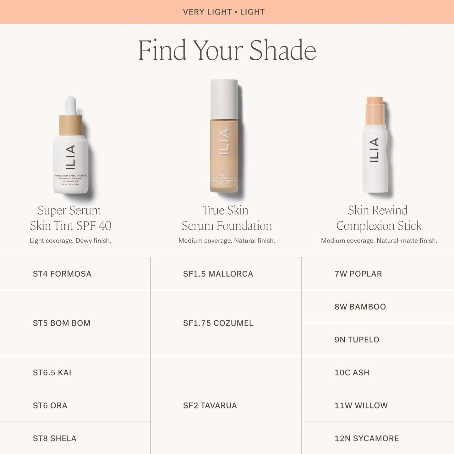 ILIA - Skin Rewind Complexion Stick - Foundation + Concealer + Skincare | Non-Toxic, Vegan, Cruelty-Free, Clean Makeup (12N - Sycamore, 0.35 oz | 10 g)