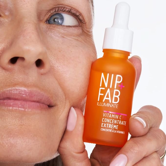 Nip+Fab Vitamin C Fix Concentrate Extreme 15% 1 fl oz | Face Skin Radiance Booster | 3 Forms of Vitamin C | Ferulic Acid | Skin Protection | Moisturizing Hydrating Antioxidant