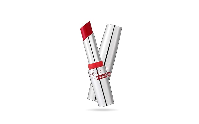 Pupa Milano Miss Milano Lipstick - Creamy, Ultra Pigmented Color For Lips - Nourishing Formula - Crystal-Effect Lipstick - Ultimate Boost Of Volume And Hydration - 503 Spicy Red - 0.071 OZ