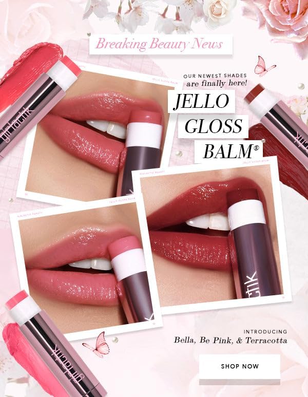 Girlactik Jello Gloss Lip Balm - Original Lip Care with Vitamin E, Aloe Vera, Avocado and Apricot Kernel Oil for Hydrating, Moisturizing Lip Balm with Glossy, Smooth, 4.5 g / 0.15 oz (Terracotta)