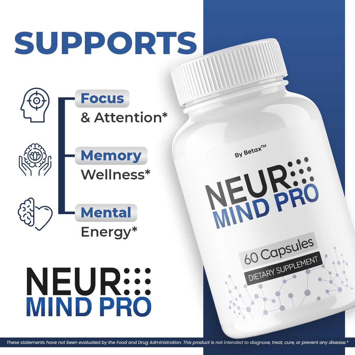 (3 Pack) NeuroMind Pro - Official Neuro Mind Pro Capsules Advanced Formula with All Natural Ingredients, NeuroMindPro Original Brain Health Pills Support for Wellness, 180 Capsules for 3 Months