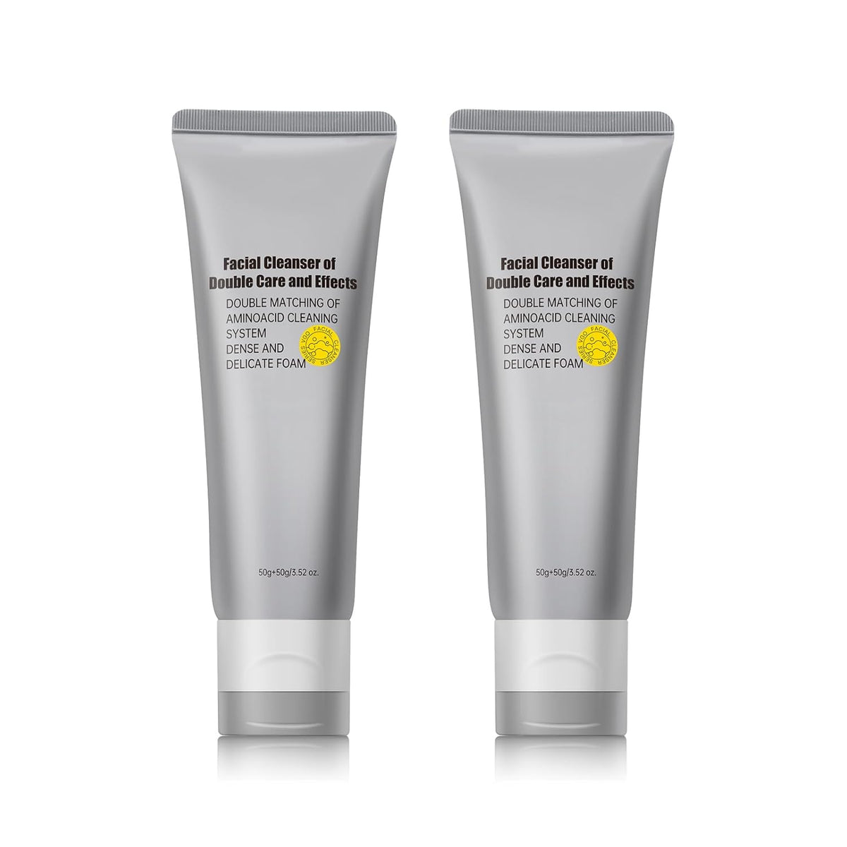Gentle Exfoliating Face Wash for Deep Pore Cleanser and Blackhead Removal, Facial Cleanser for Oily Skin & Sensitive Skin, Double Cleansing Daily Facial Wash with Hyaluronic Acid + Glycerin, 2 Pack