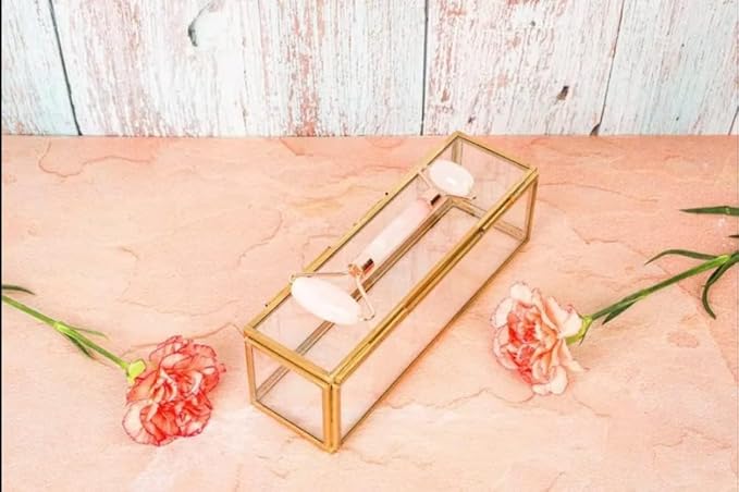 AD Arts Rose Quartz face Roller | Certified Natural Hand-Cut Jade Stone | Face Roller Skin Care | Improves Blood Circulation