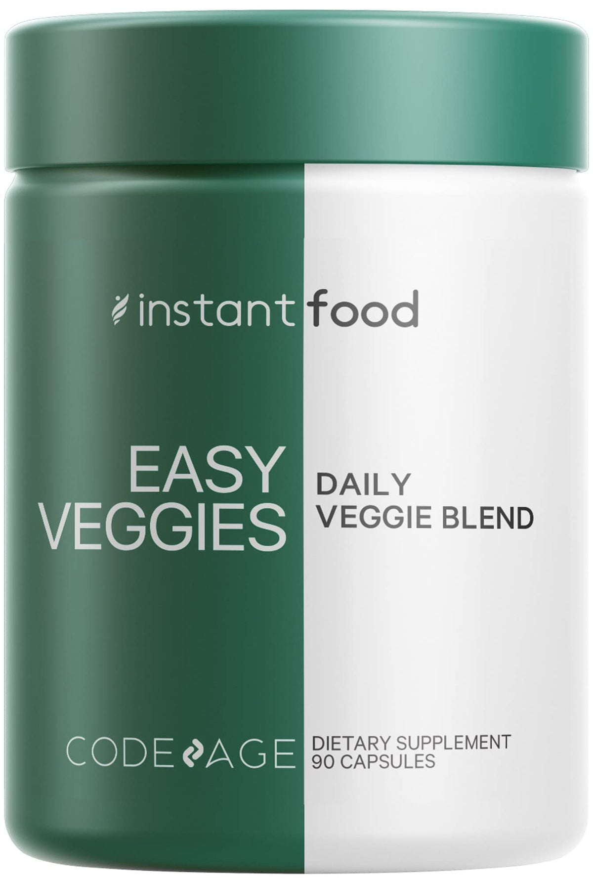 Codeage InstantFood Easy Veggies + Fast Fruits Bundle – Vegetable & Fruit Blend Capsule Supplement – Plant-Based Phytonutrient Formula – Vegan, Non-GMO – 180 Capsules