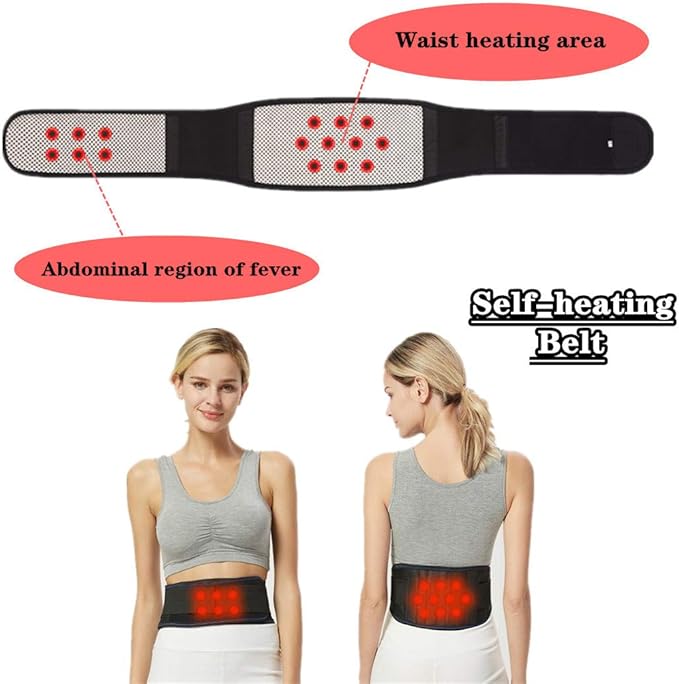 Thermal Magnetic Therapy Lumbar Support Belt Lower Back Brace for Men and Women, Self-Heating Waist Strap with Gauss Magnets (X-Large) 1