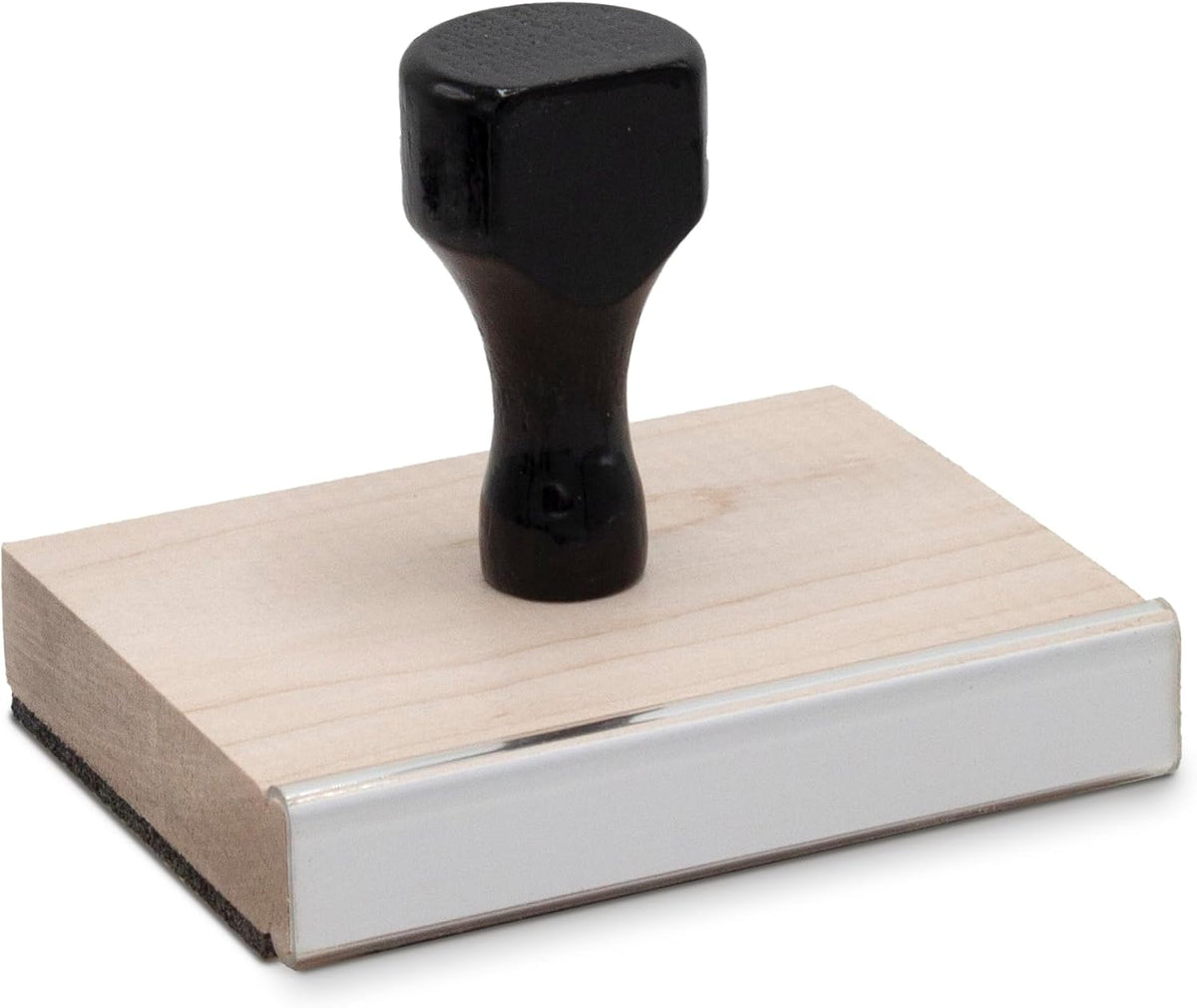 Infusion Custom Text Traditional Wood Stamp with Plastic Handle, 3" x 4"