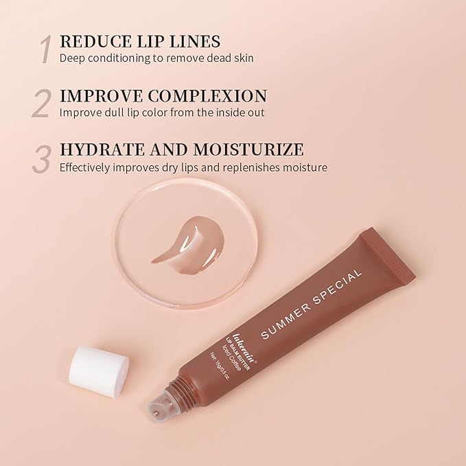 Lip Balm, Lip Butter Balm for Hydration Shine, Mini Neutrals Lip Care Prouct, Moisturizing Tinted Butter Lip Balm Gloss Hydrating Lip Oil for Women (2PCS)