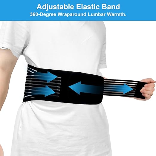Back Support with Magnet, Tourmaline Magnetic Back Braces for Lower Back Pain Relief, Self Heating & Soothing Back Support Belt, Lumbar Support Belt for Herniated Disc/Sciatica (Large)